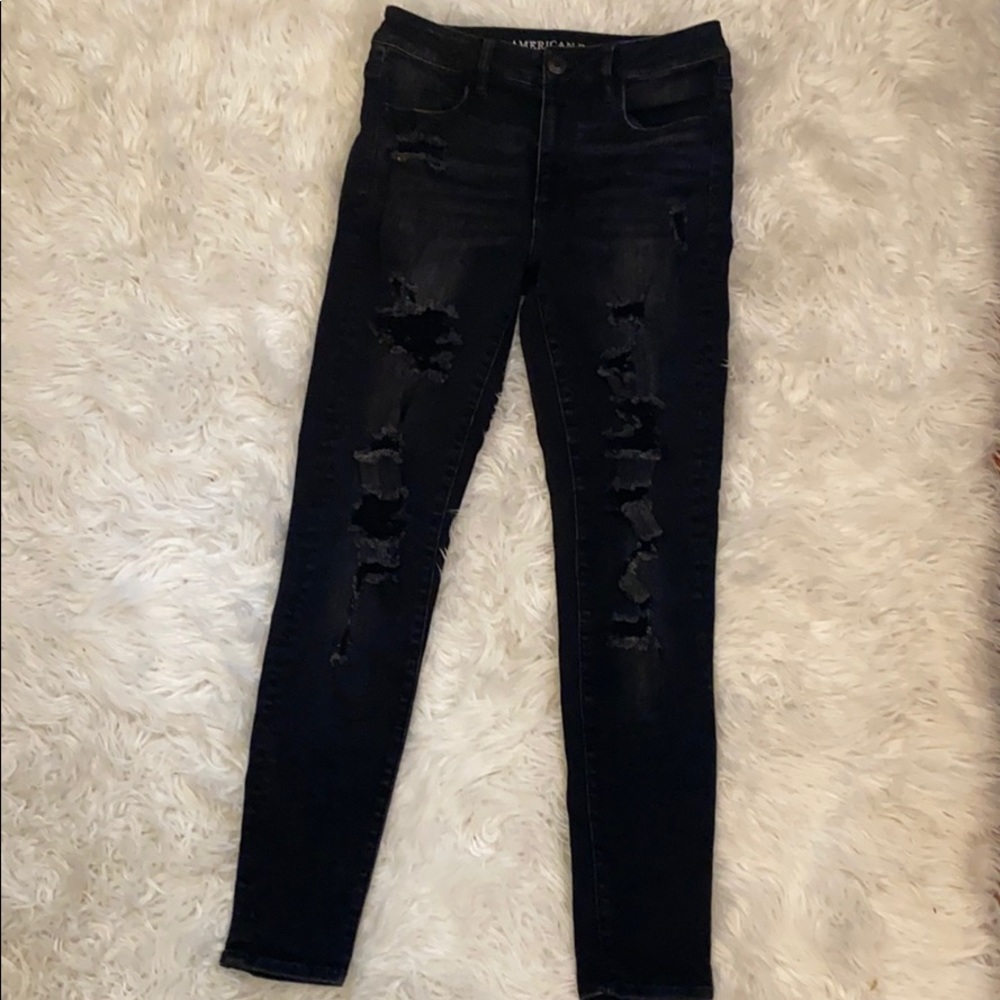 Black Mid waisted American Eagle jeans